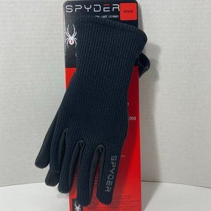 Spyder 100% Leather Palm Glove Black Medium